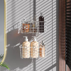 MaraFansie Hanging Wire Baskets Kitchen Storage Basket Adhesive and Screws Basket Over the Cabinet Door Organizer with Adhesive Strips and Screws Accessories, 2 Installations, 2 Pack, White - Image 4