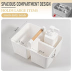 Portable Shower Caddy Basket Plastic Caddy Organizer with Handle White - Image 5