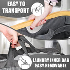 Hampers for Laundry Basket with Lid, 145L Large Laundry Hamper 3 Section - Image 6