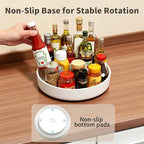11.8" Lazy Susan Organizer for Cabinet, Turntable Spice Rack with Non-Slip Base & Raised Lip, Pantry Organization and Storage, Kitchen, Fridge, Makeup Vanity, Bathroom Countertop, Under Sink - Image 7