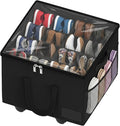Large Shoe Organizer for Closet, 16 Pairs Shoe Storage Box Black by Besslly