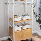 Pulseplay Plastic Shower Caddy Basket with Handle,White - Image 5