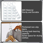 8 Pcs Space Saving Hangers for Clothes, Heavy Duty Plastic Space Saver Vertical Hanger, Closet Storage Organizer, College Dorms & Storage Closet Organizer for Shirts Pants Jeans - Image 4