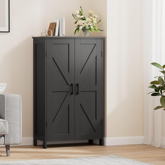 Homleke 43.3" H Farmhouse Bathroom Storage Cabinet with Adjustable Shelves - Image 7