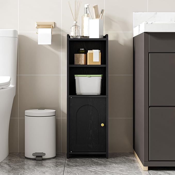 Hzuaneri Bathroom Storage Cabinet, Narrow Toilet Paper Cabinets with Doors by Hzuaneri