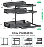 Under Sink Organizer, 2-Pack 3-Tier Pull Out Cabinet Organizers and Storage - Image 8