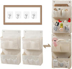 Wall Hanging Organizer – Over the Door Storage & Behind Door Organizer for Dormitory, Bathroom, Bedroom, Kitchen, Nursery, Space-Saving (White, 2 Pack) - Image 2