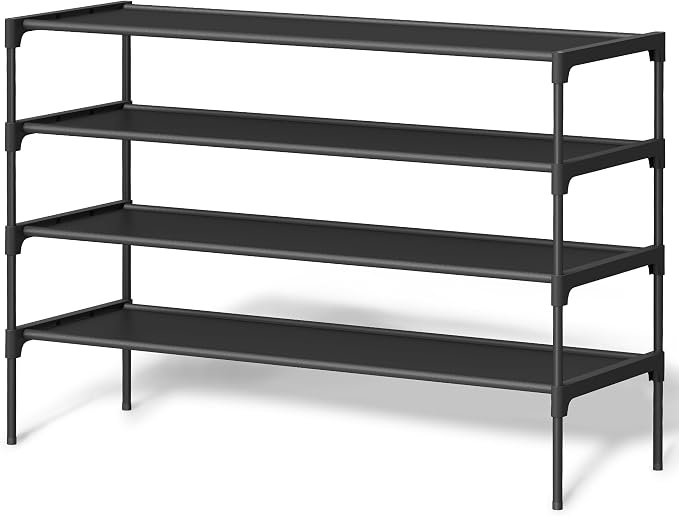 SONGMICS 4-Tier Shoe Rack, Space-Saving, Shoe Storage Organizer by Unknown