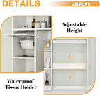 OMOCCUIT Over The Toilet Storage Cabinet,32" Over Toilet Bathroom Organizer - Image 7
