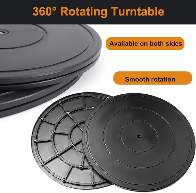 16 Inch Lazy Susan Turntable Heavy Duty Rotating Swivel Stand Lazy Susan with Steel Ball Bearings Flat Base Stand for TV/Computer/Monitor/Arts/Crafts/Bonsai/Statue/Cabinet Organizer - Image 4