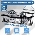 2 Pack Shower Caddy Adhesive Replacement, Shower Shelf Strong Adhesive Hooks, No Drilling, Transparent WaterProof Strips for Bathroom Shelves & Kitchen Racks - Image 2