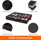 Lifewit Under Bed Shoe Storage Organizer 1 Pack(12 Shoes Cells+4 Boots Cells), 4.3 Inches Profile Fabric Shoes Container Box with Clear Cover, Foldable Storage Bag with 2 Handles, Fits 10 to 16 Pairs - Image 3
