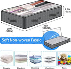 BiCINE 4 Pack Under Bed Storage, 90L Foldable Closet Containers Organizers | Under Bed Storage Bins, Underbed Storage Bags for Wrapping Paper, Blanket, Towels, Clothes, Comforter, Sweaters, Linen Sheet - Image 2