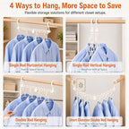 2 PCS Space Saving Storage Hanger, Foldable Hanger with Rotating Hook - Image 8