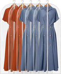 60" Dress Bags for Gowns, 5 Packs All Clear Garment Bags for Hanging Clothes, Plastic Waterproof Dress Cover with Zipper for Dresses, Coats, Uniforms (Set of 5) by Perber