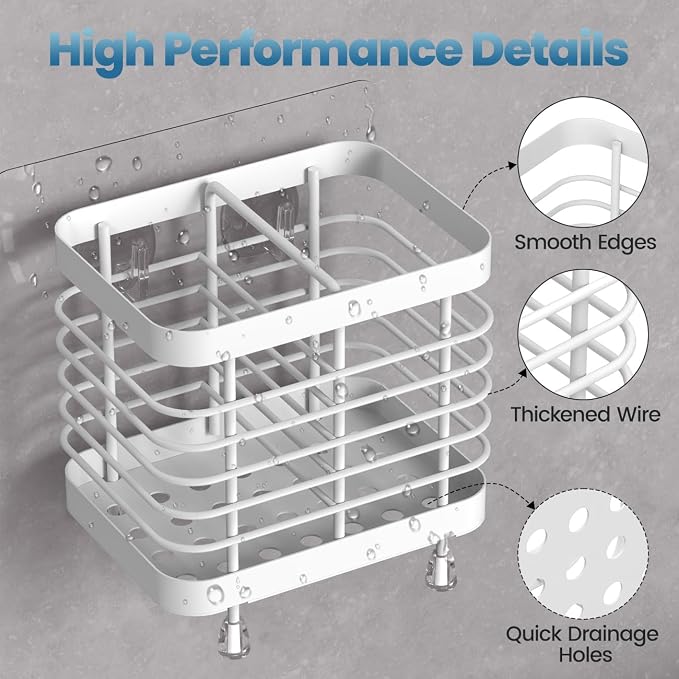 Luxspire Toothbrush Holders for Bathroom, Stainless Steel, 2 Slots, White - Image 5