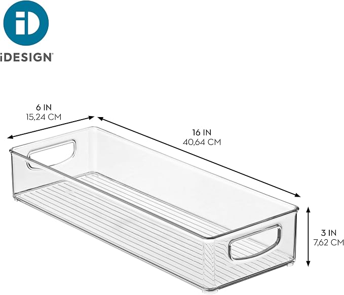 iDesign Slim Extra Long Clear Storage Bin - Image 4