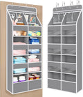 Univivi Upgraded Over the Door Organizer for Baby Nursery, Grey, 5-Shelf by Univivi