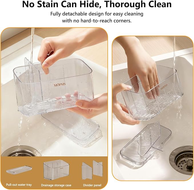 MOPMS Toothbrush Holders for Bathrooms with 5 Slots Adjustable Dividers - Image 7
