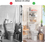 Home Zone Living Over-the-Toilet Bathroom Storage Cabinet Organizer - Image 7