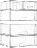 Vtopmart Clear Stackable Storage Drawers, 5 Pack Wide Storage Set by Vtopmart