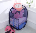 Larpur Popup Mesh Laundry Basket, Collapsible and Portable Clothes Washing Laundry Hamper with Reinforced Carry Handle (Blue*2) - Image 7