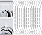 Mr. Pen- Space Saving Hangers for Clothes, 12 pcs, White, Plastic Multi Clothes Hangers Space Saving, 5 Slots, 360° Rotating Hooks by MrPen