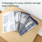 5 Pack Clear Storage Bags for Clothes, 22L Blanket Storage Bags, Under Bed Storage, Closet Organizers Bag, Upgraded Version Two-Way Zippers Design(Navy Blue) - Image 5