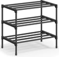 SONGMICS Shoe Rack, 3-Tier Stackable Metal Shoe Organizer, 17.7" Wide by Unknown