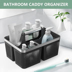 BYUNER Black Shower Caddy Portable: Plastic Bathroom Caddy Organizer with Handle and Holes, Cleaning Caddy, Hard Shower Basket Storage Tote for Toiletry, College Dorm Room Essentials for Men - Image 8