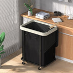 Laundry Hamper with Lid,150L Rolling Laundry Basket with Wheels & Handle by ELOWEN