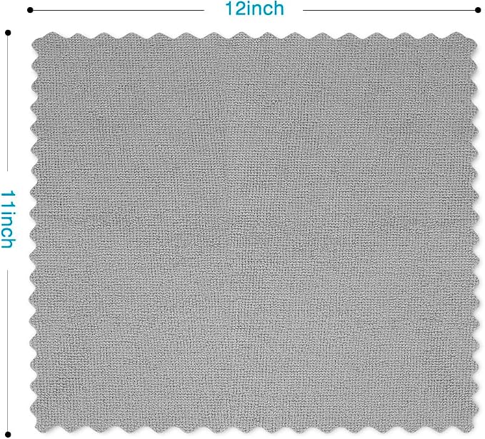 Orighty Microfiber Cleaning Cloth 5 Pack, Grey Cleaning Rags 12x11 inch - Image 4