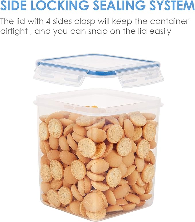 Vtopmart 2.5L / 84.5oz Food Storage Containers, 4 PCS, Blue - Image 5