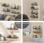 Floating Shelves Set of 4, Wood Wall Shelf, Farmhouse Shelf for Bedroom - Image 6