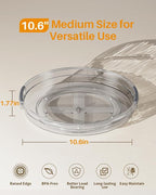 LAMU 2 Pack 10.6in Lazy Susan Organizer Turntable for Cabinet, Lazy Susan for Refrigerator Rotating Organizer for Fridge, Kitchen, Pantry, Countertop, Bathroom, Medicine Cabinet Organizer, Gray - Image 6