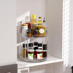 2 Tier Non-Skid Lazy Susan Turntable Organizer, 9" Rotating Spice Rack - Image 5