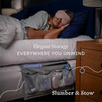 Houseify Slumber & Stow Hanging Bedside Caddy Organizer, 5 Pockets - Image 2