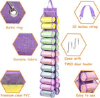Legging Storage Bag Storage Hanger Can Holds 24 Leggings or Shirts Jeans Compartment Storage Hanger, Foldable Leggings Organizer Clothes Portable Closets Roll Holder (Purple) - Image 3