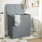 WOWLIVE 154L Double Laundry Hamper 2 Section with Lid and Removable Bags - Image 2