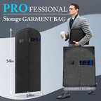 Hleelomi 5 Pack 54-in Garment Bag for Hanging Clothes Suit Bag Black - Image 2