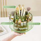 fanado 360° Rotate Makeup Brush Holder Organizer, Makeup Organizers Countertop, Makeup organization and Skincare Storage for Vanity, Desktop, Bathroom (Clear Green) - Image 2