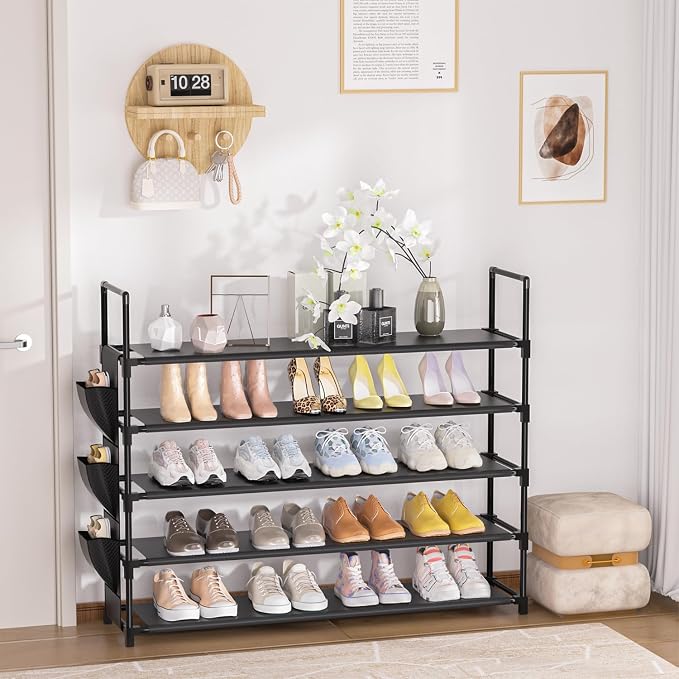 OYREL Shoe Rack 5 Tier 20-25 Storage Capacity Shoes Organizer - Image 9