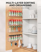 Nieifi Spice Rack Wall Mount, 4 Pack Clear, 2" Depth, Screw/Adhesive - Image 2