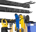 64 Inches Garage Storage, UUP Garage Organization Wall Mount Garden Tool Organizer, 620lbs Adjustable Metal Hooks, Yard Shed Rail Rack, Lawn Tool Holder for Hanging Rake Broom Mop Snowboard, Home Gift by UUP