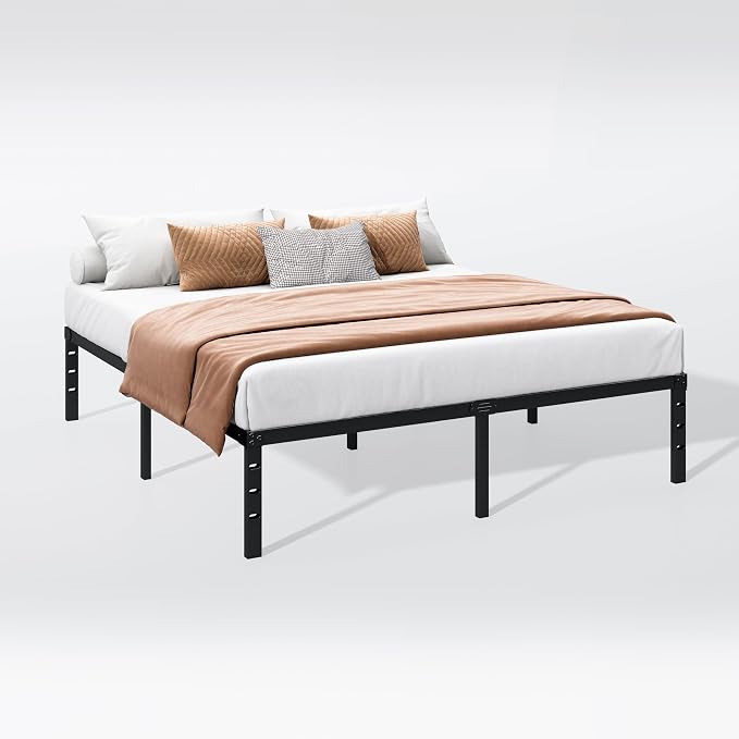 Hafenpo 12 Inch Full Bed Frame, Under Bed Storage, Black - Image 9