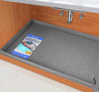 SIKADEER Waterproof Under Sink Mat Silicone 28"x19", Kitchen Cabinet Liner by SIKADEER