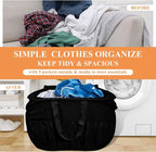 4 Pack Collapsible Laundry Baskets with Lid, Foldable Laundry Basket with 6 Pockets, Pop Up Laundry Hamper with Dual Handles, 99L Sturdy Clothes Hampers for Home, Dorm, Apartment, Travel, Black - Image 3