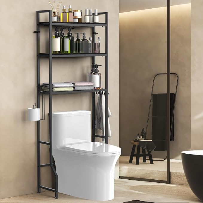 Over The Toilet Storage 3 Tier Over Toilet Bathroom Organizer by NOVIMANGO