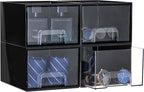 Vtopmart Black Small Stackable Storage Drawers for Cologne Organizer by Vtopmart