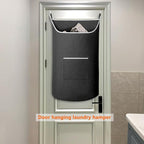 SAVERHO Black Hanging Laundry Hamper Bag, XL Door Hanging Hamper with Large Opening Laundry Hamper Storage Bag Large Size 36X22 Inch (Black) - Image 6